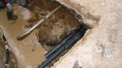 ГНБ прокол для АО Тепличное, Саранск, затянутые ПНД трубы