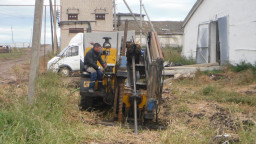 ГНБ прокол для водопровода, животноводческая ферма в районе Мордовии, бурение пилотной скважины