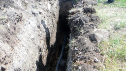 ГНБ прокол под дорогой через поле, округ г. Саранск, затягивание трубы в пилотную скважину