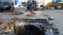 ГНБ прокол под дорогой, г. Саранск, заводская территория, бурение пилотной скважины